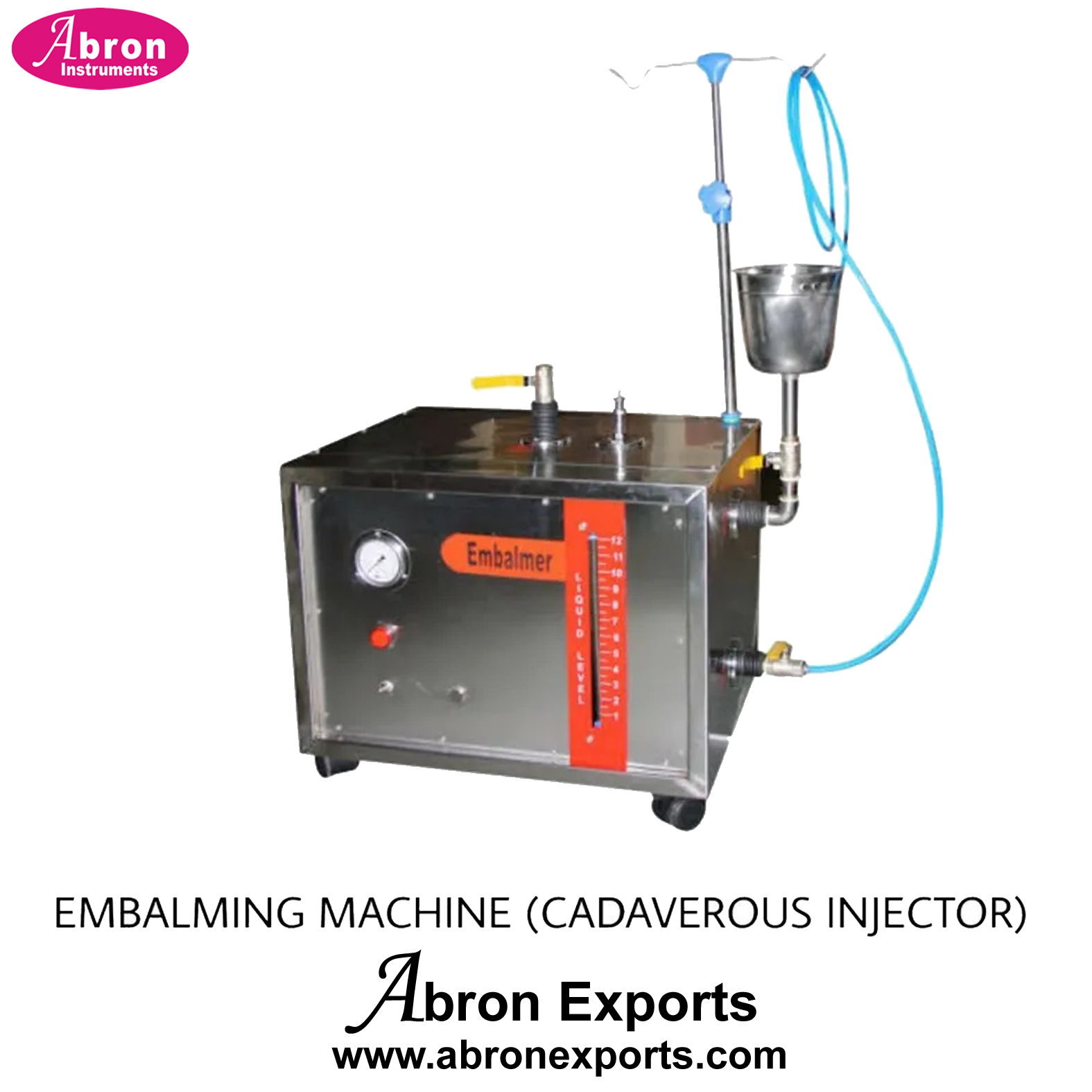 Embalming Machine for cadaver injector with pump gauge wheels portable abron ABM-3551B-CEB